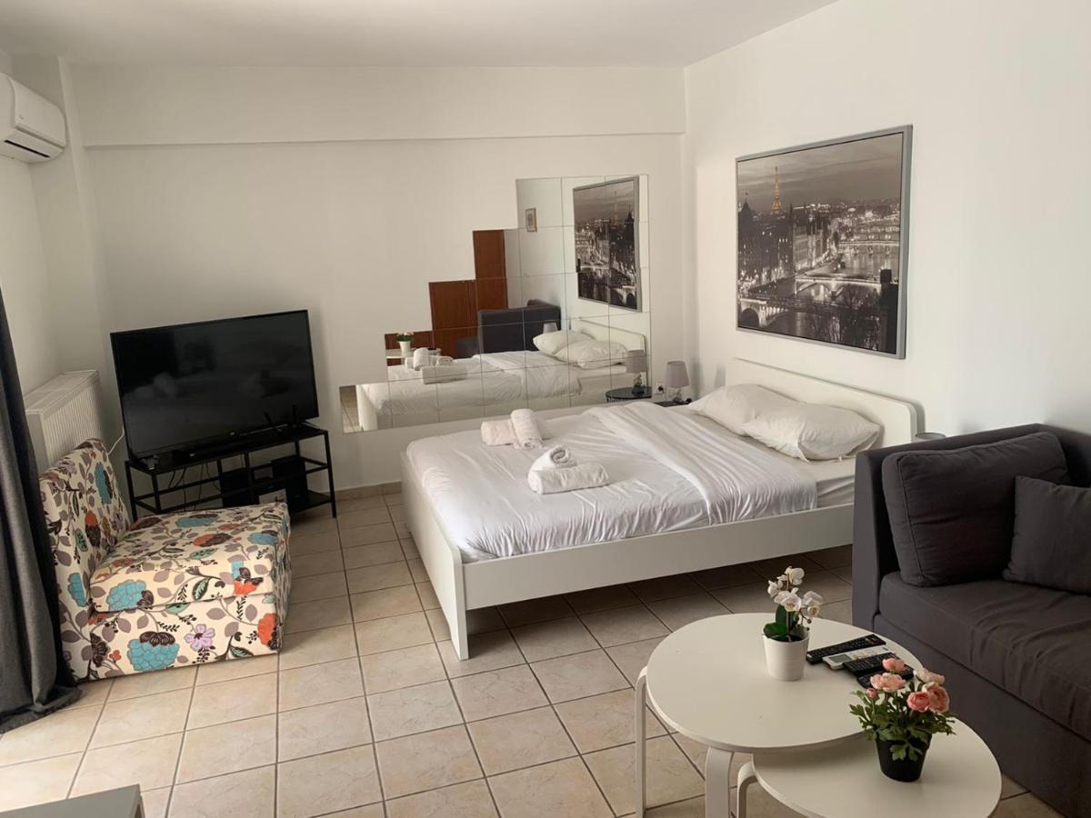Apartamento Modern Studio Large Veranda -Metro Station Suggrou Atenas Exterior foto